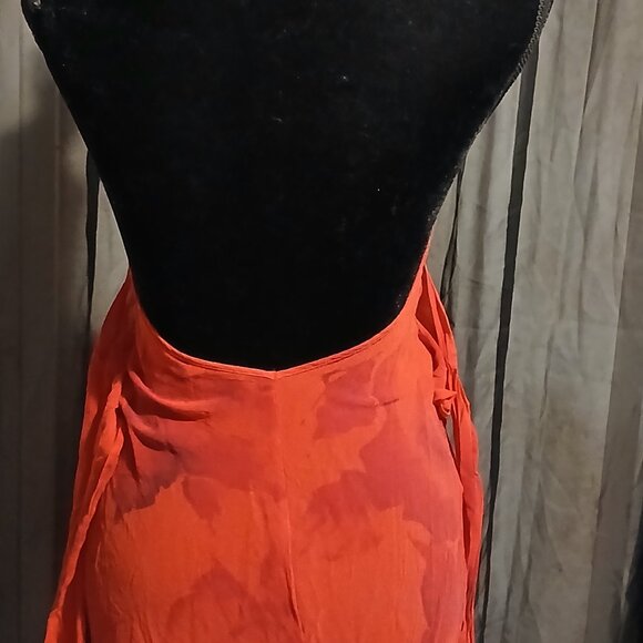 SIZE XS: Vintage Silk Victoria's Secret Halter Slip Gown - Picture 9 of 16